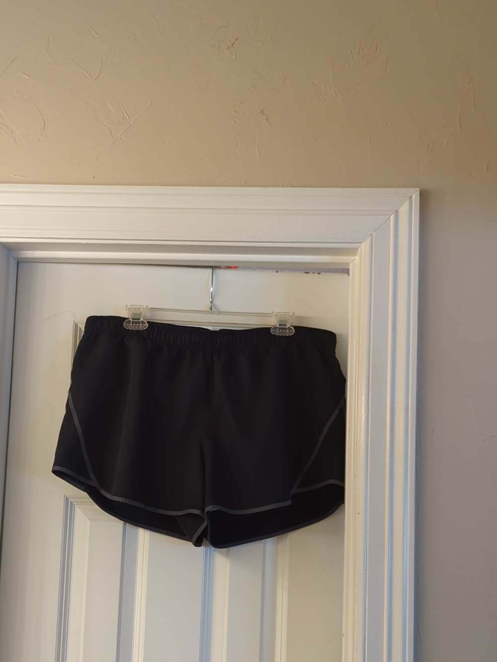 Black Women's Athletic Shorts with Reflective Trim